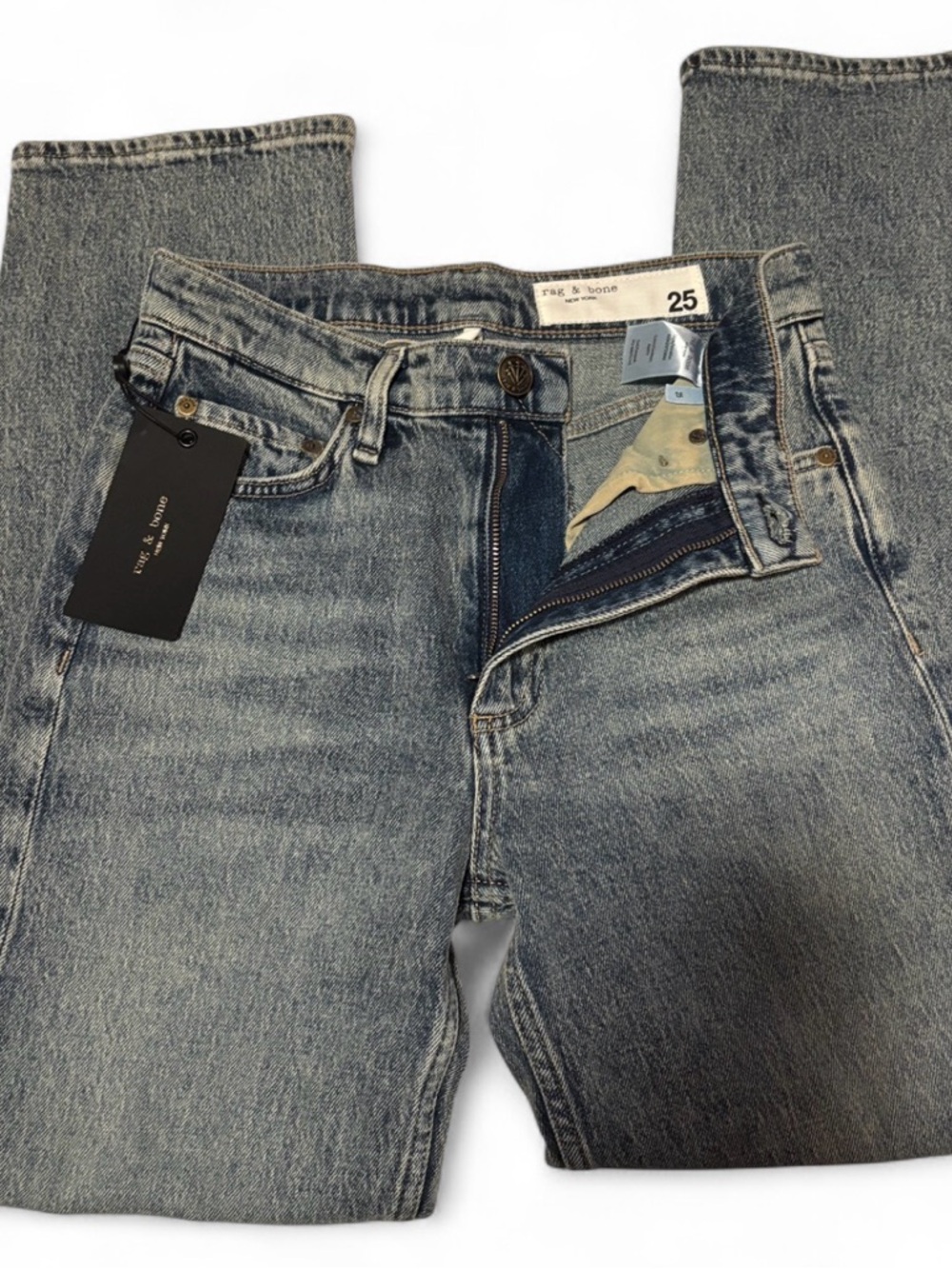Rag and Bone Harlow Mid Rise Ankle Straight 25 Amity NWT - Picture 4 of 8